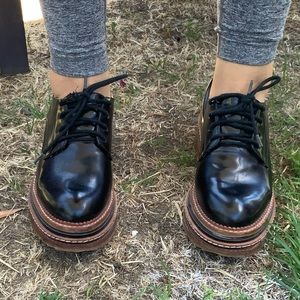 JEFFREY CAMPBELL JAGGER OXFORD LEATHER PLATFORM